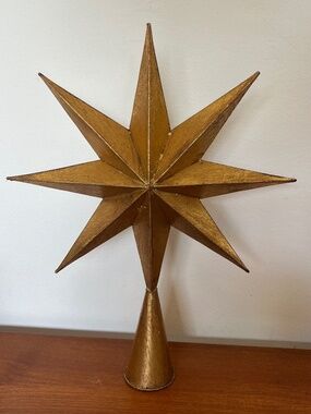 13" Cody Foster gold star Christmas tree topper
